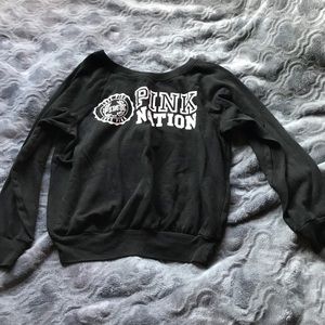 pink shirt and sweatshirt